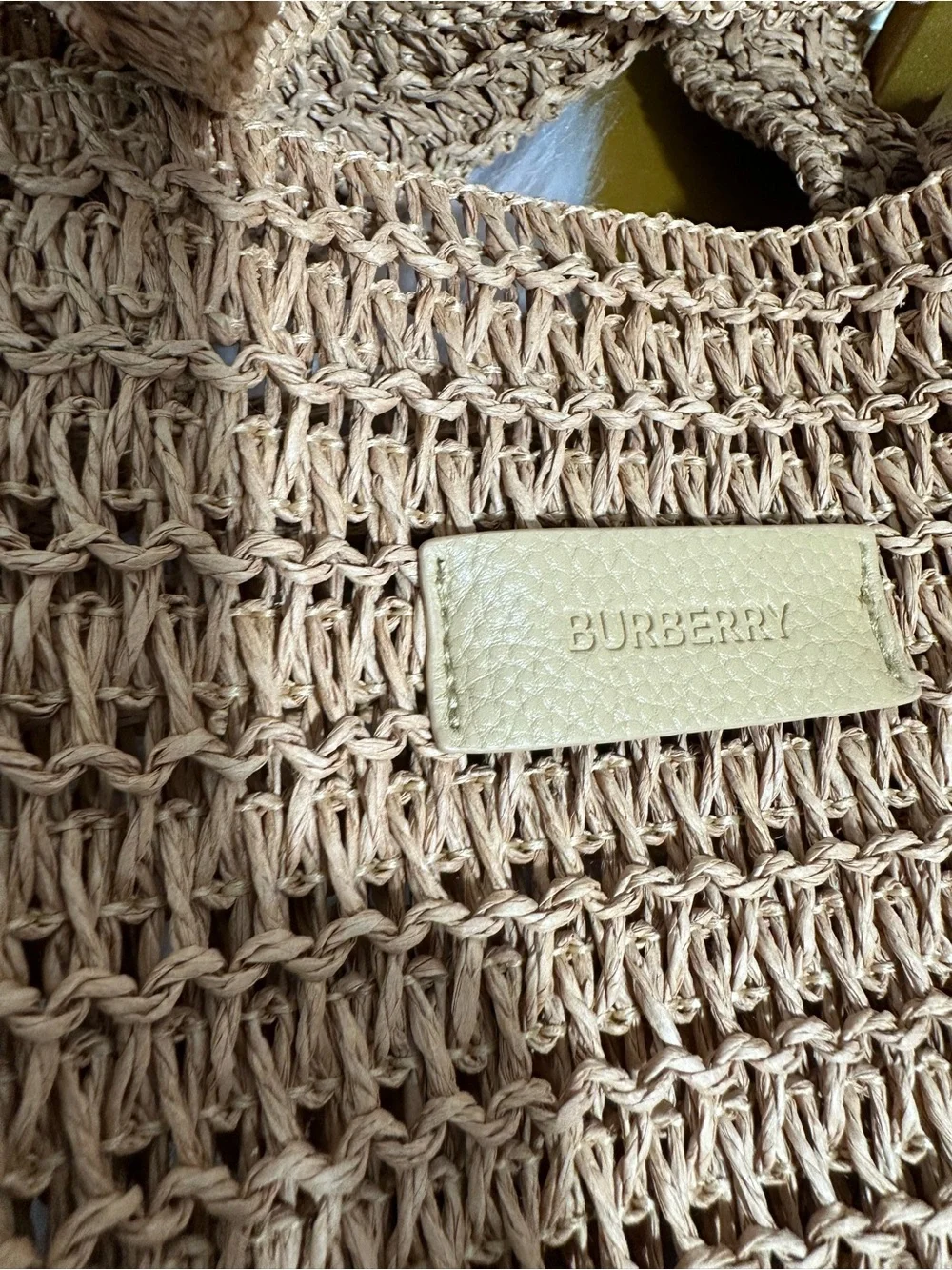 GWP BB Woven Crochet Tote Bag in Tan